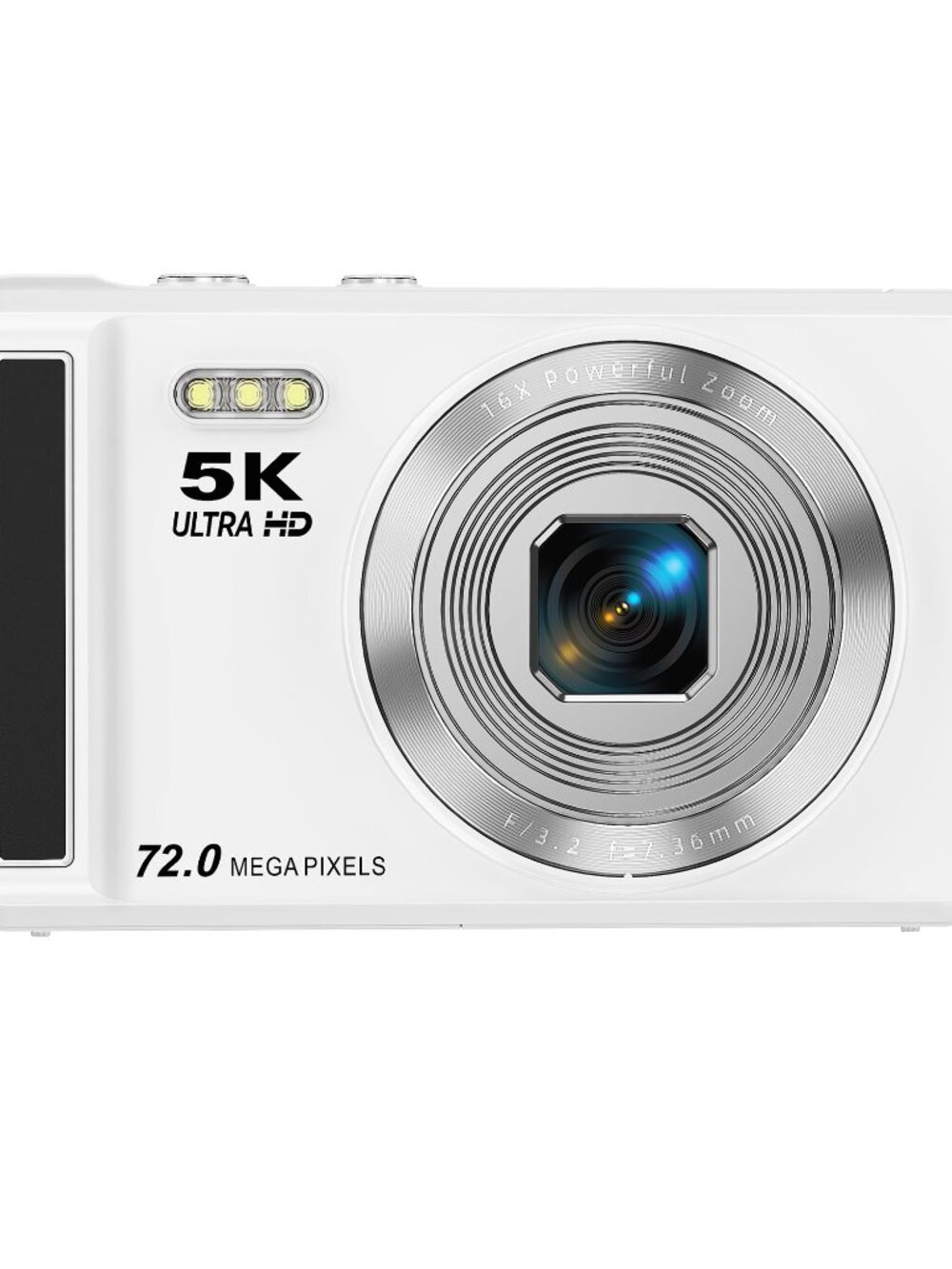 5K 72MP Digital Camera Autofocus Point & Shoot Flash 16X Zoom 2.8" Screen